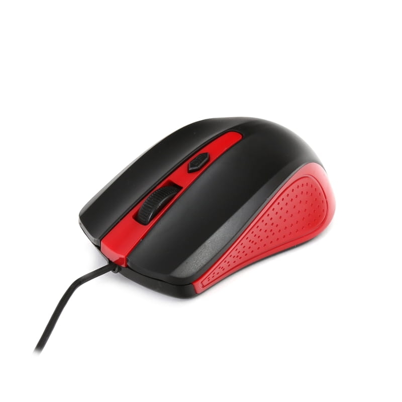 MOUSE OMEGA OM-05R OPTICAL 1000DPI BLACK/RED BLISTER [41790]