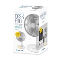 PLATINET RECHARGEABLE DESK FAN 3000MAH 3 STEPS WHITE/GREY 7W 45242