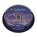 VERBATIM DVD+R DL 8,5GB 8X DOUBLE LAYER CAKE*10  43666