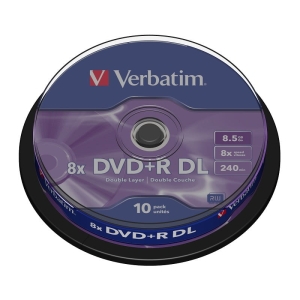 VERBATIM DVD+R 8,5GB 8X DOUBLE LAYER CAKE*10 43666