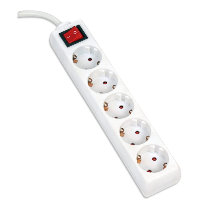 OMEGA LISTWA ZASILAJĄCA 1.5M 16A 5 SOCKET TYPE F GERMAN WHITE [43702]