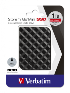 Verbatim Store 'n' Go Mini SSD USB 3.2 Gen 1 512GB Black 53236