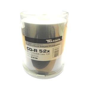 TRAXDATA CD-R 700MB 52X PRO HD GLOSSY INKJET PRINT C*100 901CK10DIGPRO