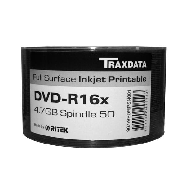 TRAXDATA DVD-R 4,7GB 16X WHITE FF PRINTABLE SP*50  907OEDRPSN003 / 907WEDRPSN001 / 907SP50NOPCPL
