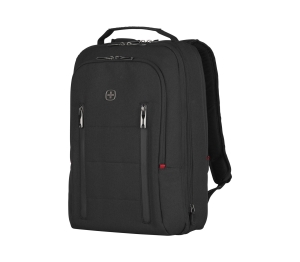 Wenger 606490 CITY TRAVELER 16" Travel Laptop Backpack Padded laptop compartment with Expandable Overnight Packing Compartment in Black {24 Litres}