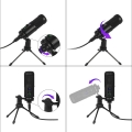 VGMTB2 VARR GAMING MICROPHONE TUBE USB BLACK + TRIPOD + SPONGE