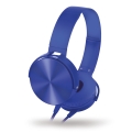 FREESTYLE HEADPHONES WIRED CONNECTION MICROPHONE EXTRA BASS MOVE BLUE