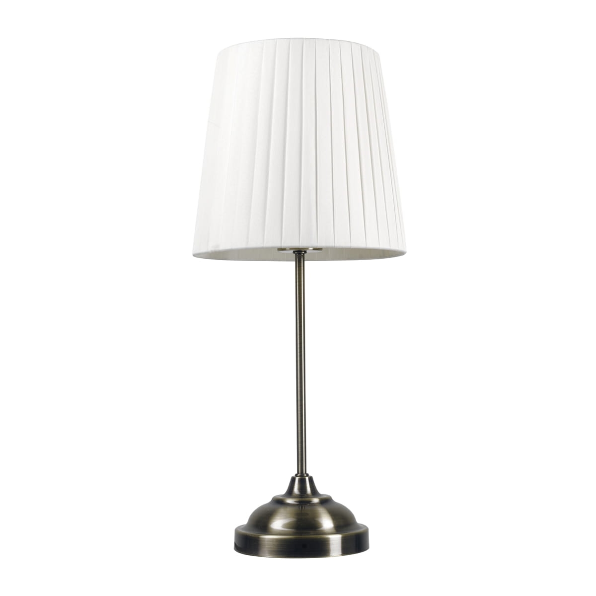 PLATINET TABLE LAMP LAMPA STOŁOWA BRONZE BASE, WHITE SHADE, H48 [45688]