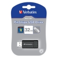 VERBATIM PENDRIVE PINSTRIPE USB 2.0 32GB BLACK  49064