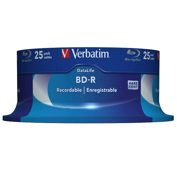 VERBATIM BD-R BLU-RAY 25GB 6X CAKE*25  43837