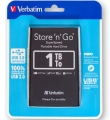 VERBATIM EXTERNAL HDD 1TB 2,5 USB 3.0 BLACK  53023