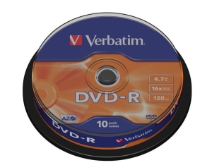 VERBATIM DVD-R 4,7GB 16X CAKE*10  43523