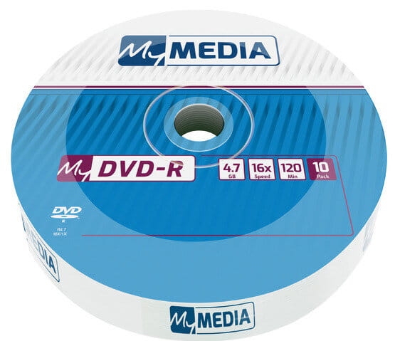 MyMEDIA by Verbatim DVD-R 4,7GB 16X 10PK Wrap  69205