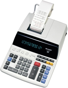 SHARP CALCULATOR 12D PRINTER TIME CLOCK CALENDAR EL2607V