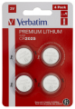 Verbatim  Batteries LITHIUM CR2025  blister x4 49532