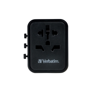 VERBATIM POWER TRAVEL ADAPTOR UTA-02 100-250V USB  PD20W + QC18W 49544