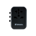 VERBATIM POWER TRAVEL ADAPTOR UTA-03 100-250V USB  PD30W + QC18W 49545