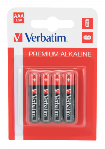 VERBATIM ALKALINE BATTERIES LR03/AAA 1,5V BLISTER*4SZT  49920