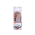 PLATINET MAMBA MICRO USB TO USB LEATHER CHECKED CABLE 1M ORANGE [43325]