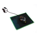 OMEGA VARR PODKŁADKA POD MYSZ  / PRO-GAMING MOUSE PAD 200x240x1,5mm BLACK+ GREEN EDGE [43231]