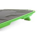 OMEGA LAPTOP COOLER PAD " ICE BOX" GREEN 14CM FAN USB 41905