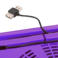 OMEGA LAPTOP COOLER PAD " ICE BOX" VIOLET 14CM FAN USB PORT [41906]