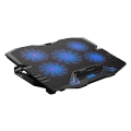 OMEGA LAPTOP COOLER PAD  LCD SCREEN BLACK BLUE LIGHT 45091