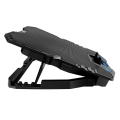 OMEGA LAPTOP COOLER PAD  LCD SCREEN BLACK BLUE LIGHT 45091
