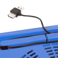 OMEGA LAPTOP COOLER PAD " ICE BOX" BLUE  14CM FAN USB PORT 41904