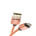 OMEGA  METAL CABLE MICRO USB TO USB 1.8A 1M ROSE GOLD [44207]