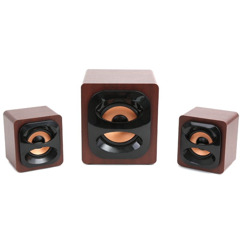 OMEGA SPEAKERS / GŁOŚNIKI 2.1 OG-21W WOOD 15W [42012] EOL