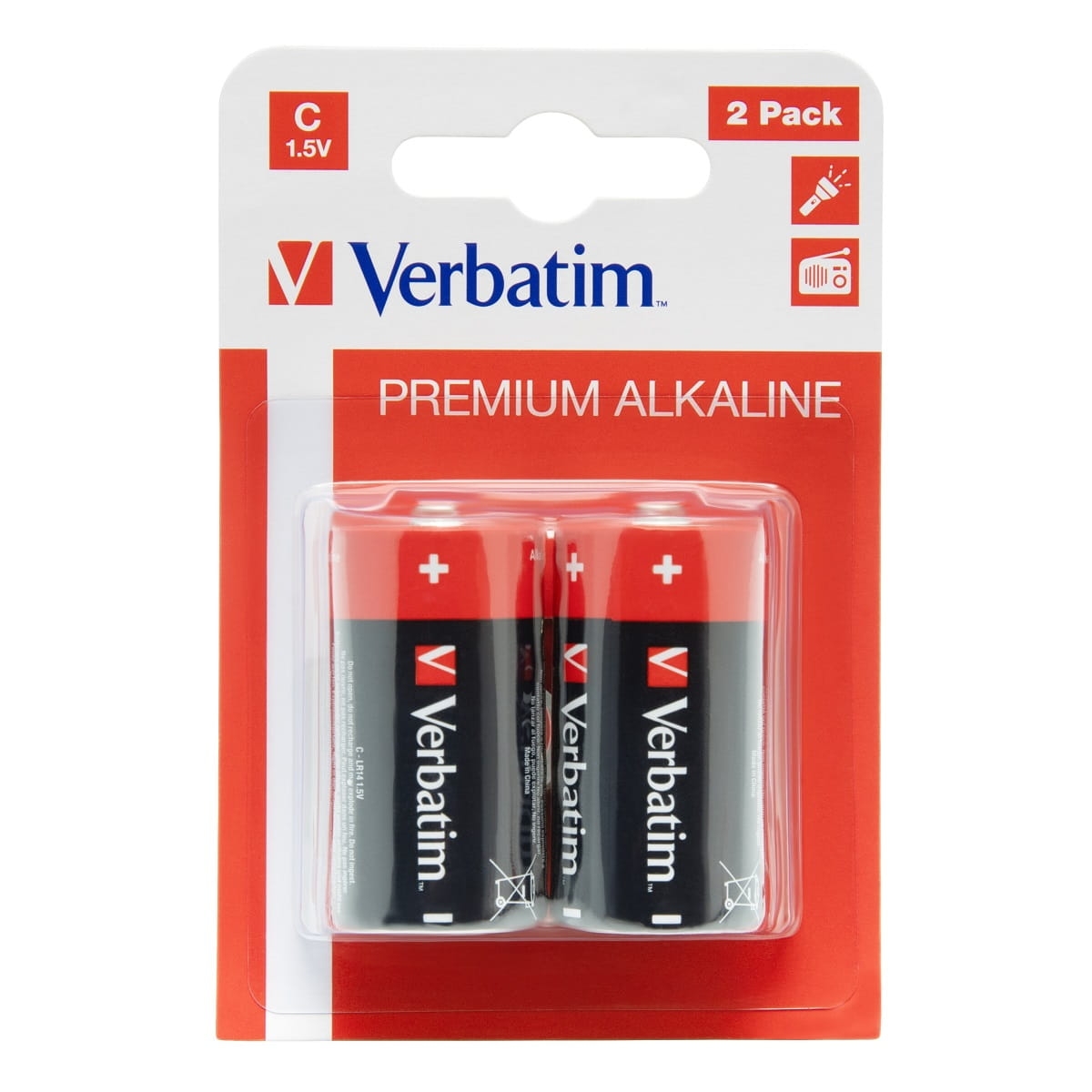 VERBATIM BATERIE ALKALICZNE LR14/C 1,5V BLISTER*2SZT  49922