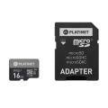 PLATINET microSDHC  SECURE DIGITAL + ADAPTER SD 16GB class10 UIII 90MB/s [44001]