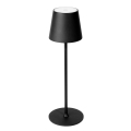 PLATINET TABLE RESTAURANT LAMP LAMPA BAROWA WATERPROOF IP44 REGULATION RECHARGABLE BLACK [45925]