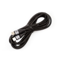 Kabel USB-C do USB-C w oplocie 2,1A 42W 2M Czarny