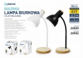 PLATINET DESK LAMP LAMPKA BIURKOWA MARMA E27 WOODEN BASE METAL WHITE [46008]
