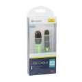 PLATINET INDIGO HORNET USB UNIVERSAL CABLE 2 IN 1: MICRO USB & LIGHTNING PLUGS GREEN 42872 EOL