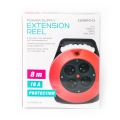 OMEGA 4-SOCKET EXTENSION CORD RETRACTABLE DRUM PRZEDŁUŻACZ BĘBNOWY 8M 16A FRENCH PLUG [46090]