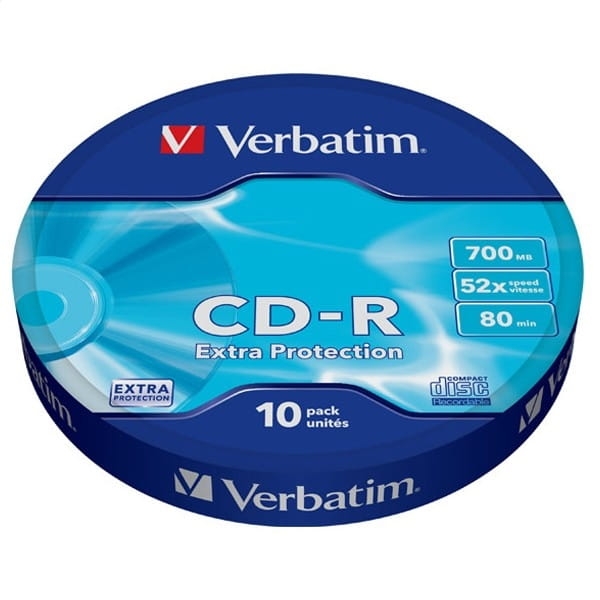 VERBATIM CD-R 700MB 52X EXTRA PROTECTION SP*10  43725