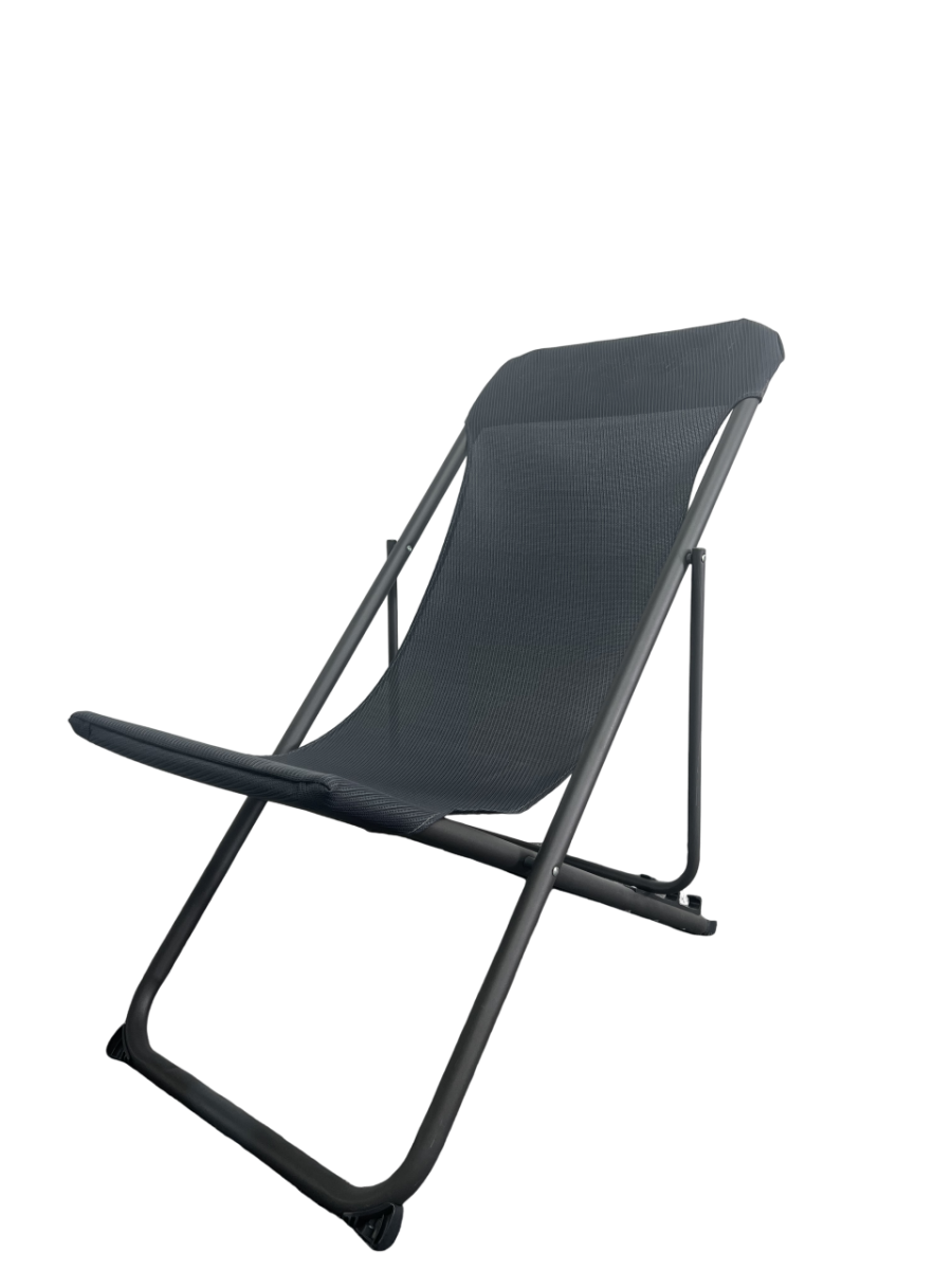 PLATINET CAMPING SUNBED 52X77X90 cm BLACK