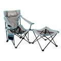 PLATINET CAMPING SET OF 2, 3 IN1 FOLDING TABLE/ FOOTREST + CHAIR  / LOUNGER ZESTAW CAMPINGOWY 3 W 1 STOLIK / PODNÓŻEK + KRZESŁO / LEŻAK BLACK BLUE [45907]