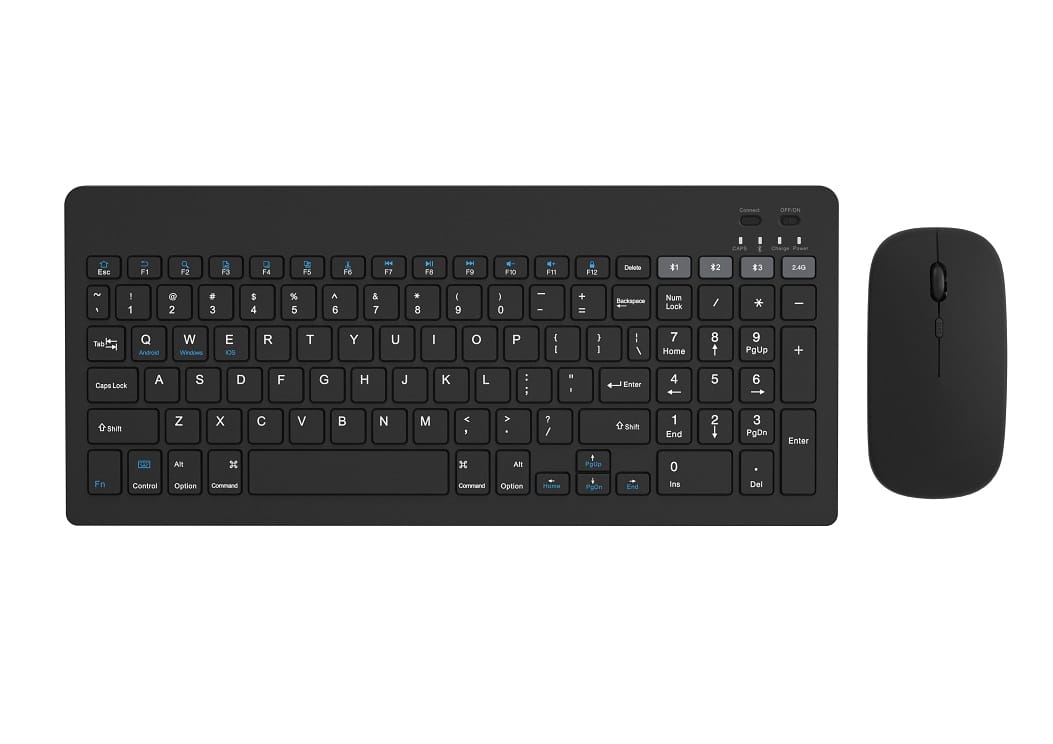 OMEGA KEYBOARD US + MOUSE WIRELESS BLUETOOTH KLAWIARTURA + MYSZ ZESTAW BEZPRZEWODOWY BLACK [46064]