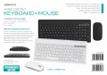 OMEGA KEYBOARD US + MOUSE WIRELESS BLUETOOTH KLAWIARTURA + MYSZ ZESTAW BEZPRZEWODOWY WHITE [46063]