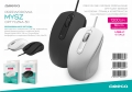 Mysz biurowa 1200 dpi 1,5m USB - czarna