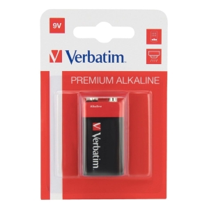 VERBATIM ALKALINE BATTERY 9V BLISTER*1SZT  49924