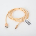 Kabel USB-microUSB OMEGA Iguana oplot z tkaniny 2 m złoty