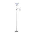 Nowoczesna lampa podłogowa E27+E14 Szara