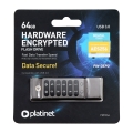 Szyfrowany pendrive USB 3.0 64 GB, metalowa obudowa