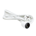 PLATINET ONE-SOCKET EXTENSION CORD WHITE 10M GERMAN PLUG [44779]