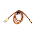 Kabel USB-microUSB PLATINET Mamba skórzany 1 m pomarańczowy